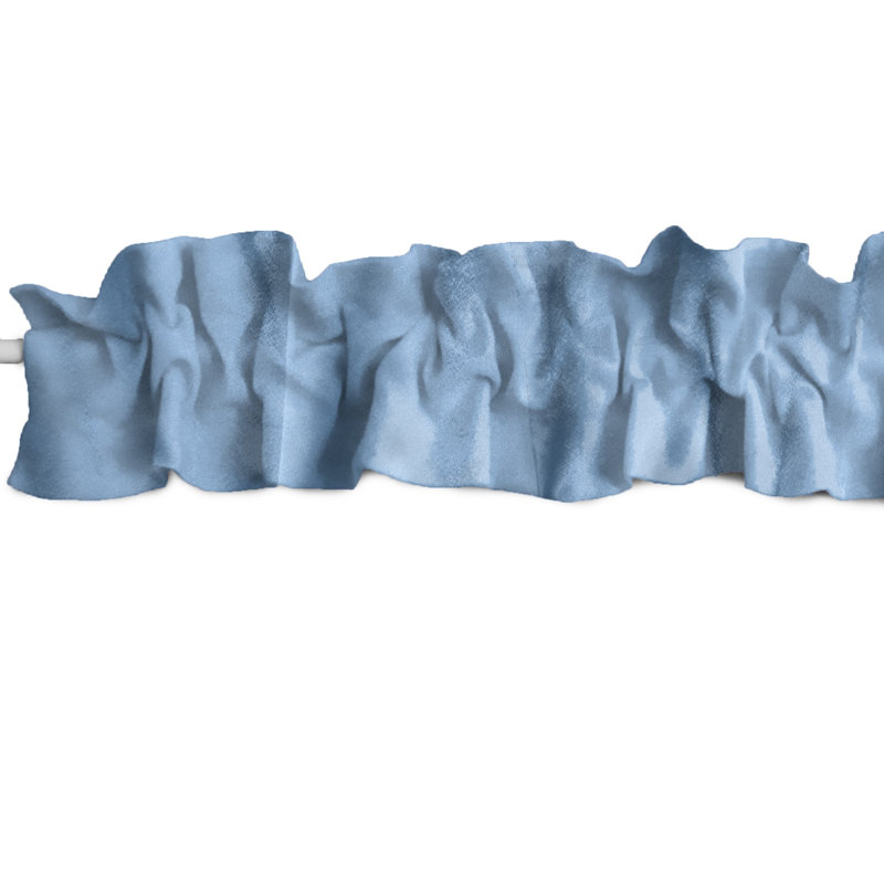 Tailored Window Valance, 58" W x 5" L, Sky Blue