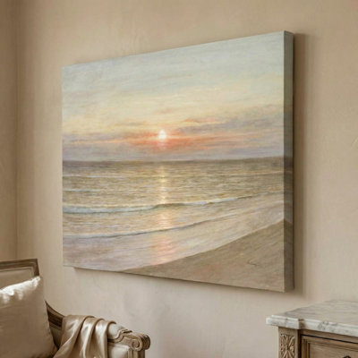 Le Beau Giclee par AFD Home 11158233 Beach Sunset Gallery Wrap, 36 po par 48 po