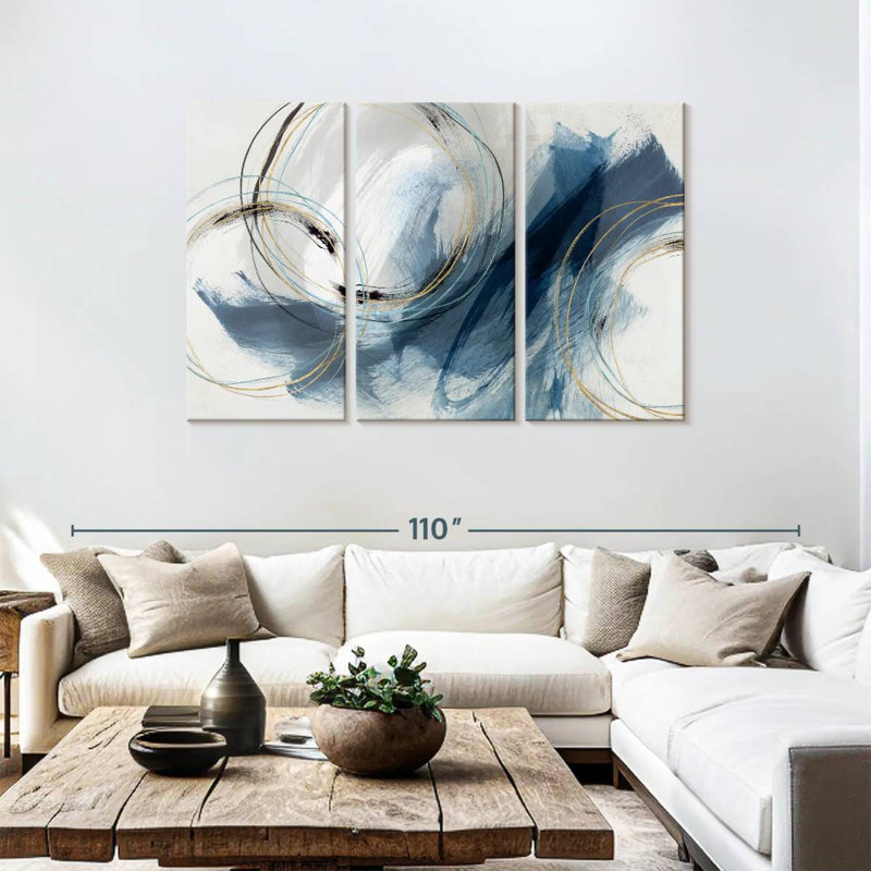 Detour On Canvas 3 Pieces Set, 48" H x 74" W x 1.25" D