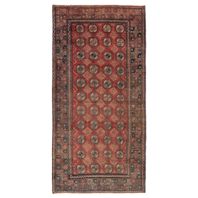 Tapis rouge Teimani 4 pi 2 po x 8 pi 2 po