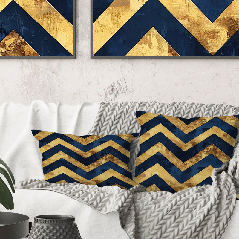 Coussin Chevron Dreams I - Glam, H 18 po x H 18 po
