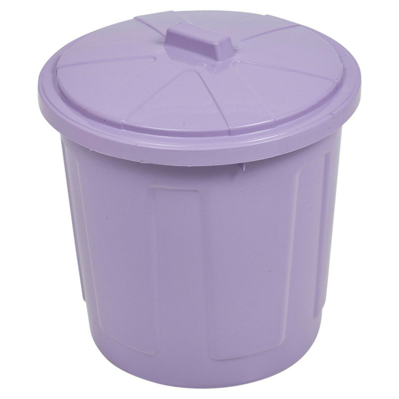 Aiyana Plastic Manual Lift Kitchen Trash Can - 5L, Lilac