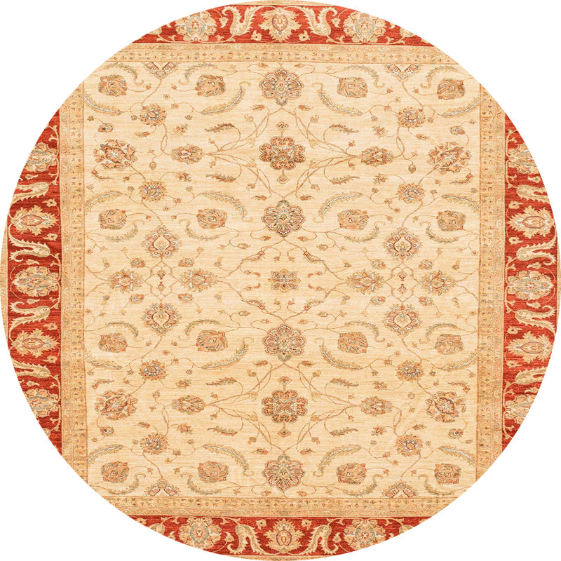 Adamsun Abstract Indoor Rug, Round 5'