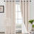 Dawain Linen Solid Textured 100% Blackout Window Drapes for Bedroom Thermal Grommet Full Lighting Blocking for Living Room Curtains 2 Panels-1081501564-1081501570