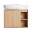 Meuble-lavabo mural 26 po avec lavabo en céramique et porte à fermeture en douceur, emballage KD-896668249-896668252