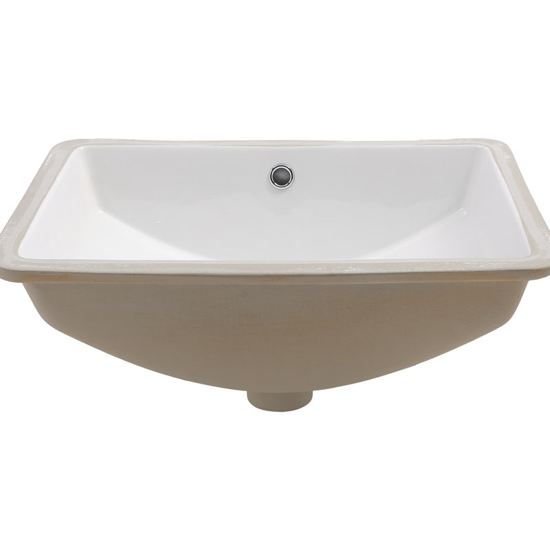 Lavabo rectangulaire en céramique Splendid Look - 21 X 14, trop-plein pour salle de bain attrayante