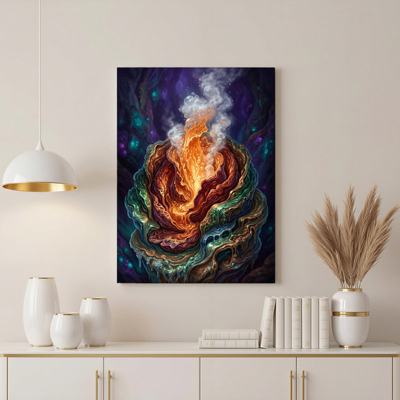 Ensemble de 1 toile murale Flamme Cosmique, 2436