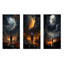 «Black Planets Man Lost Odyssey I», ensemble de 3 reproductions en métal de science-fiction-184864536