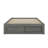 Queen Size Platform Bed Frame With 4 Storage Drawers & Footboard Cubby – No Headboard-1559223434