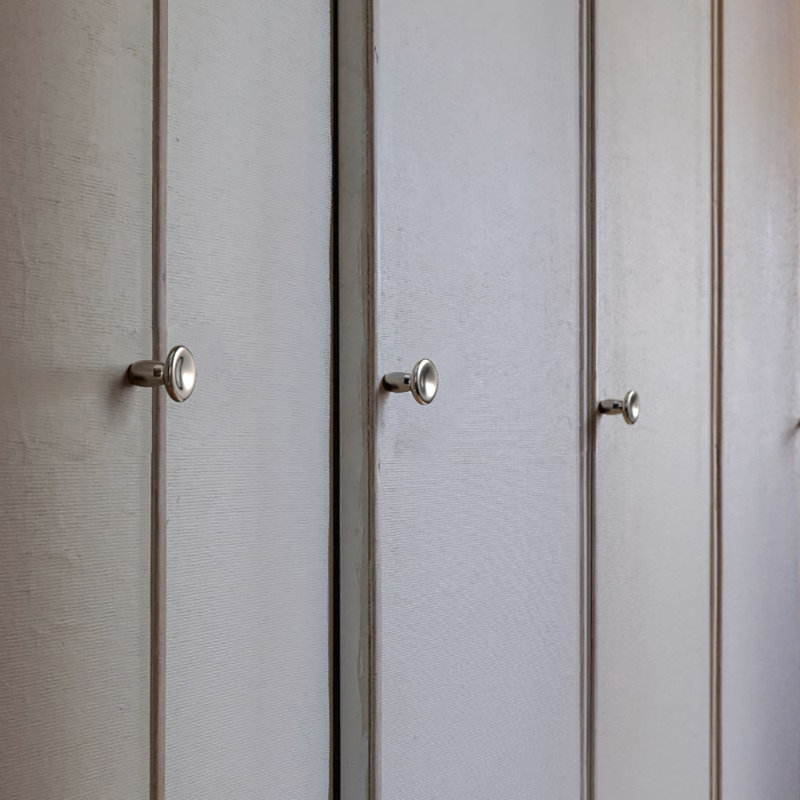 Solid Brass Double-Layer Titanium Silver Plating Knob 