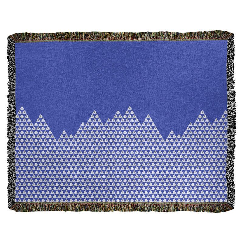 Couverture en coton tissé mountain Katelyn Elizabeth, l 37 po x L 52 po, Bleu