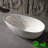 Rainlex 67" Matte White Freestanding Bathtub with Black & Gold Veining and Ergonomic Neck Support