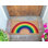 Tapis de porte extérieur antidérapant 17" x 30" coco arc-en-ciel Reynard
