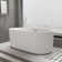 KDK HOME 67 in Freestanding Bathtub Acrylic Deep Soaking Tubs with Overflow