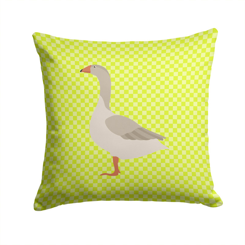 Coussin extérieur oie, Vert, 14 po x 14 po