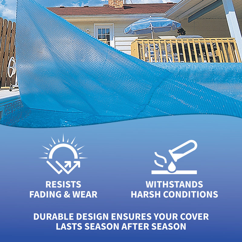 Blue 12-mil Rectangular Solar Blanket for In-Ground Pools