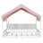 House-Shaped Floor Daybed With  Canopy, Bookshelves And Led Light-2116007714