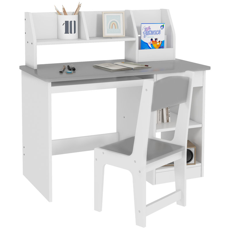 Ensemble de bureau et chaise pour enfants avec rangement