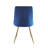 Velvet Upholstered Dining Chair with Gold Accent Legs-1104866098