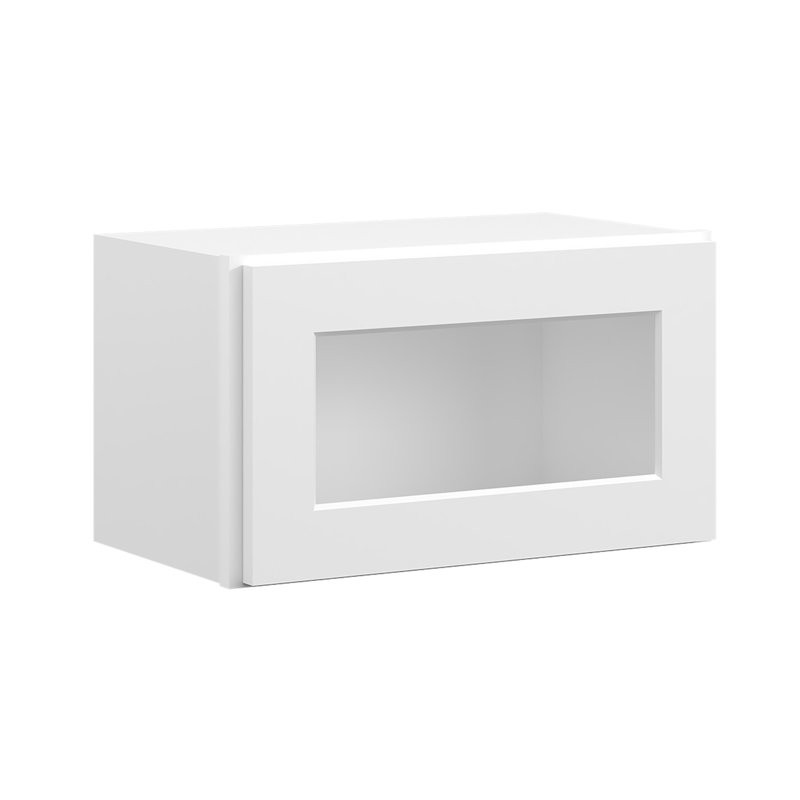 Meuble mural standard HOMEIBRO Cozy Design, 53 cm (L) x 30,5 cm (P) x 30,5 cm (H), en contreplaqué blanc Shaker, sans vitre, prêt à assembler.