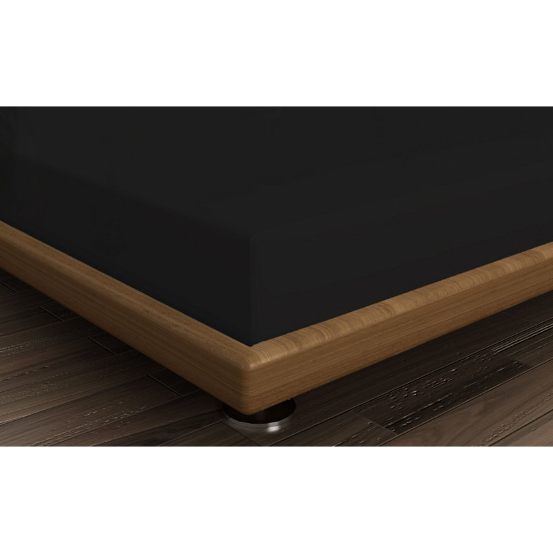 Drap-housse Ranforce, Drap-housse de taille très grand, Noir
