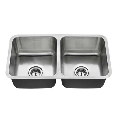Reliant + 32'' L Double Bowl Stainless Steel Kitchen Sink