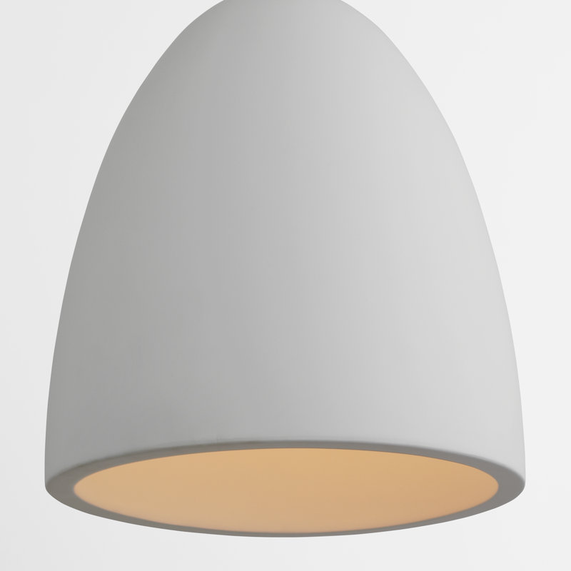 Elliot Medium Dome Pendant in Matte White