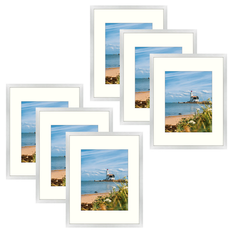 Ensemble de cadres muraux avec plexiglas - Basics by Wayfair ™, Or, 16 po x 20 po emmêlé à 11 po x 14 po