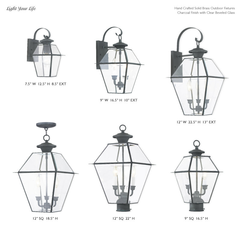 Boto Solid Brass Wall Light, Charcoal