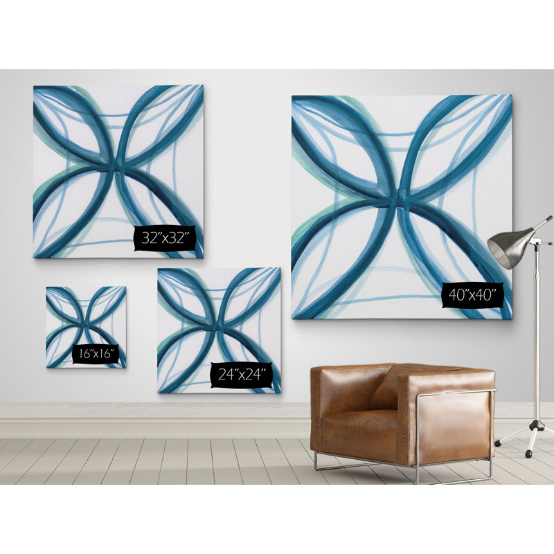 « bold blue i », impression sur toile, H 16 po x l 16 po x P 1,5 po, Toile tendue