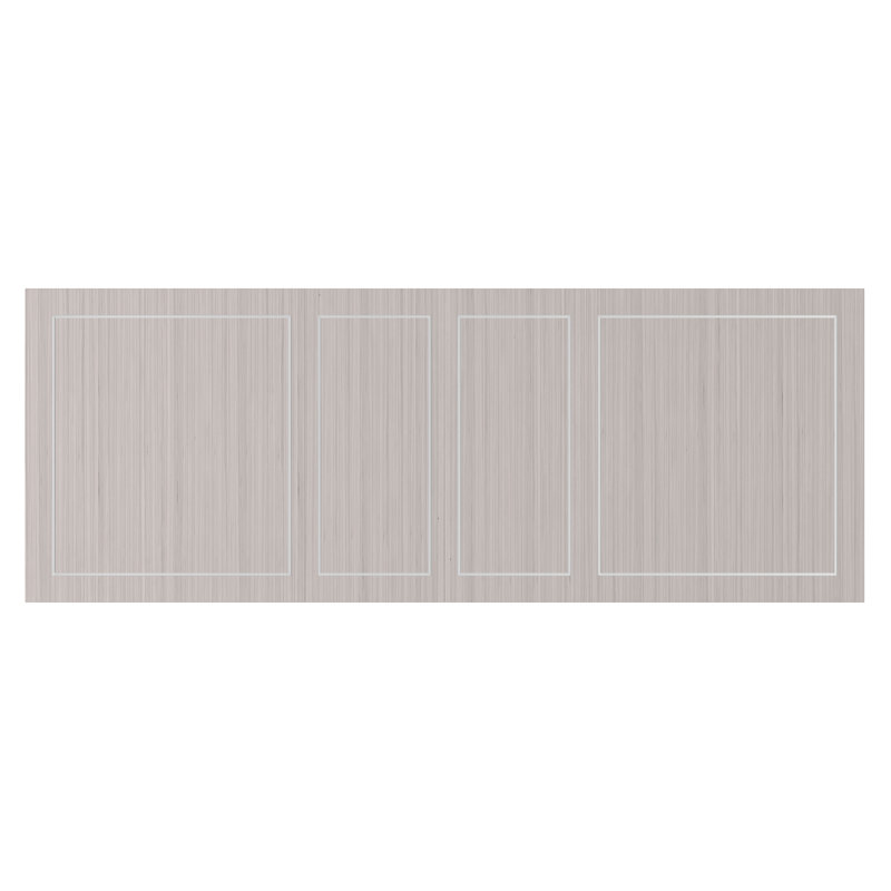 Mist White Extendable Rectangular Dining Table with Faux Stone Base