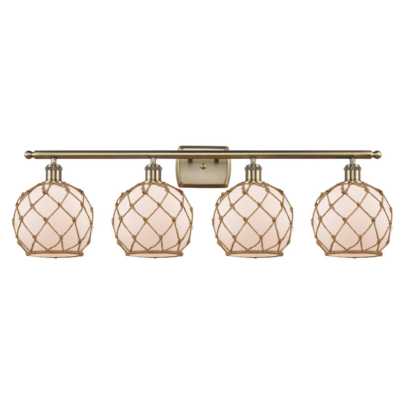 Éclairage pour meuble-lavabo à intensité variable Lovisa, DEL, Blanc, 4 lumières