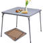 Table pliante Brunhilde 33,5 pouces à économie de place pour le bureau à domicile, petits espaces intérieurs, table pliable portable pour la salle à manger extérieure, patio, terrasse, balcon, piscine, aucun assemblage requis-400948991