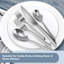 Ensemble de couverts Classic Silver Steel - Résistant à la corrosion, service pour 4
