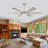 60"/72" Farmhouse Ceiling Fan With Light, Solid Wood Ceiling Fan With Remote & App Control, Quiet Dc Reversible Motor, 6 Speeds, Timer & Memory Function-675750053