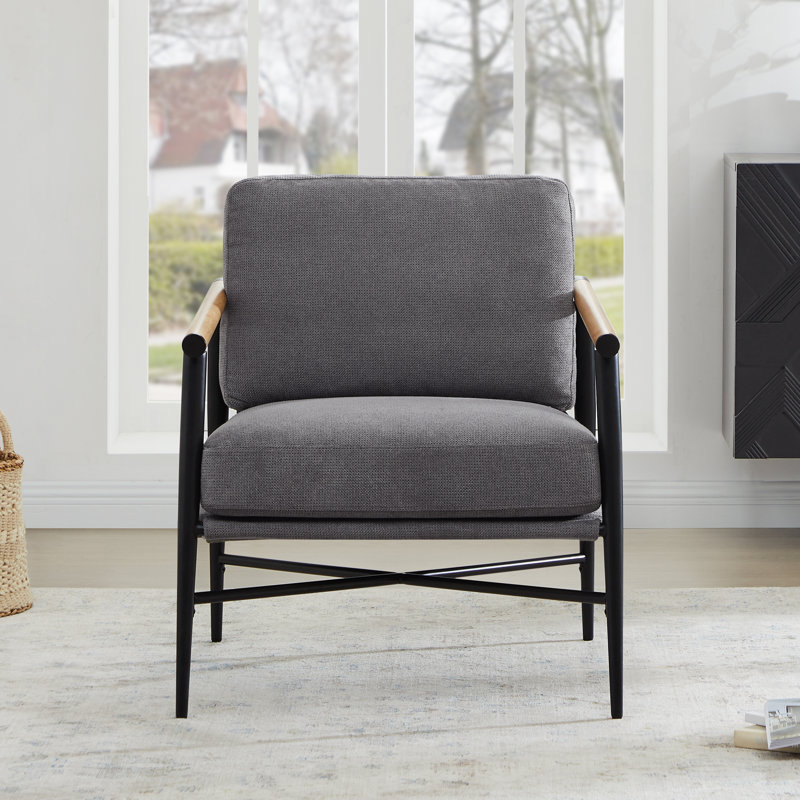 Fauteuil Bleechington, Mélange de polyester gris / nylon