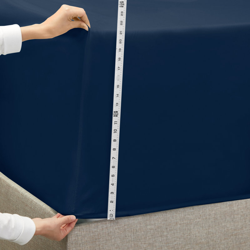 Ensemble de draps luxueux en microfibre, Simple, Bleu marine