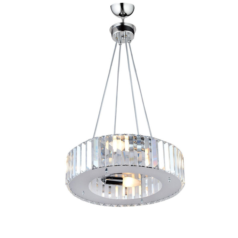 Luminaire suspendu tambour à 5 lumières Eslinger, H 23,62 po x l 14,57 po x P 14,57 po