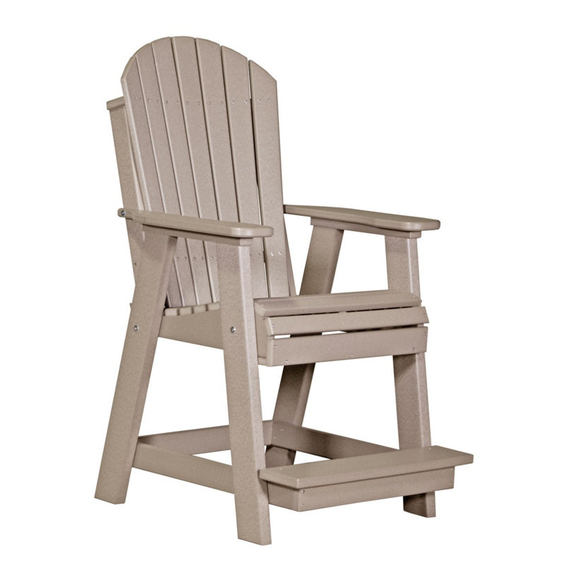 Chaise de terrasse Janel Adirondack, Bois vieilli, Chaise à accoudoir