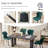 Dining Chairs Set Of 4, Modern Kitchen Chairs With Metal Legs, Upholstered Side Chair For Living Room, Green-1226542244
