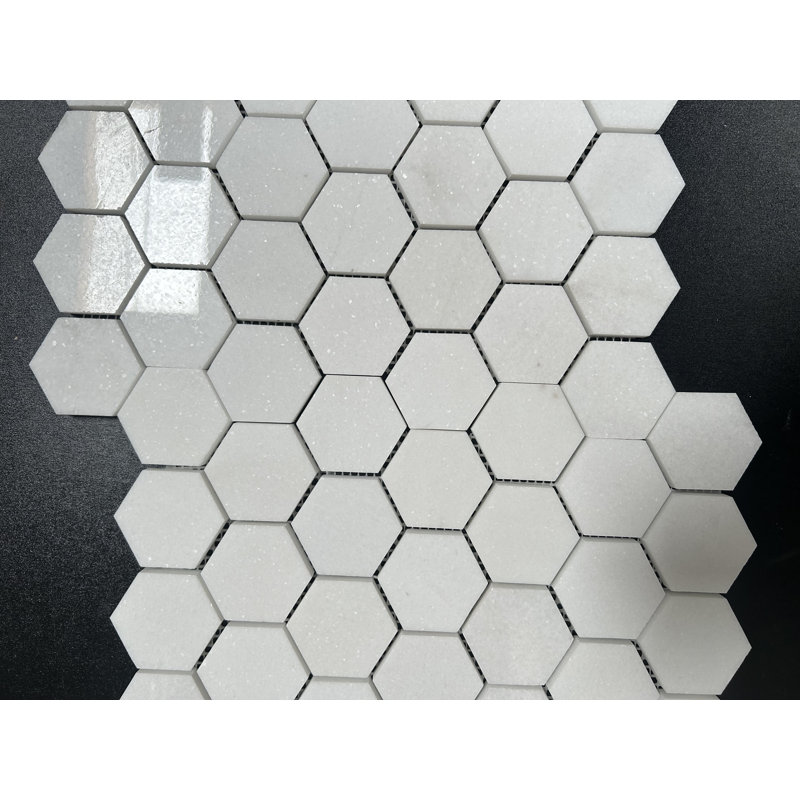 2 X 2 Thassos Hexagon Polished