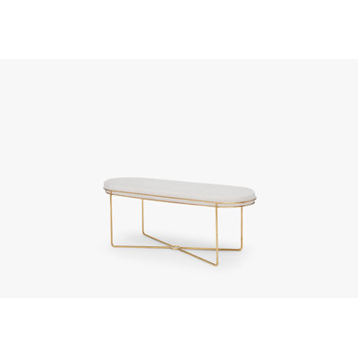 Ariss 120cm Wide Oval Solid Colour Standard Ottoman