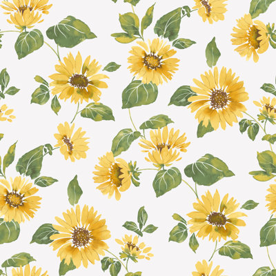 Just Kitchens Sunflower Trail 33' L x 21" W Wallpaper Roll
