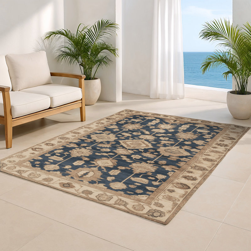 Tapis intérieur et extérieur brun Overdyed, Rectangulaire 8 pi x 10 pi