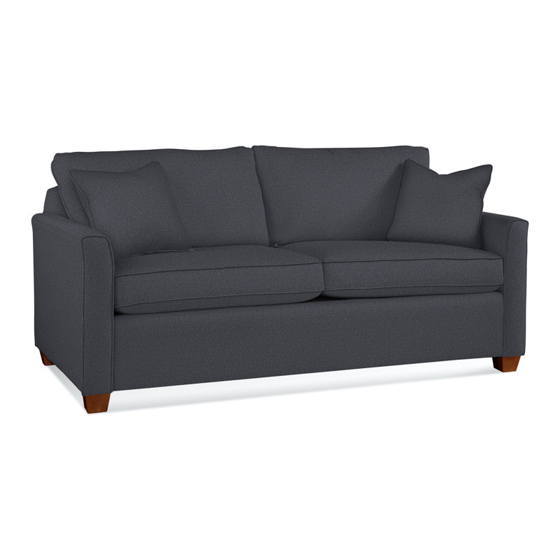 Charleston 77" Sleeper Sofa, Coffee, Gel Memory Foam, White Sugar Performance; 0863-91