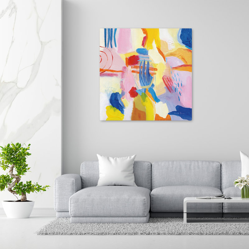 Salsa, art abstrait contemporain, H 48 po x l 48 po