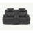 Power Motion Loveseat 1Pc Contemporary Charcoal Gel Leatherette Storage Arms W Cup Holder Living Room Furniture