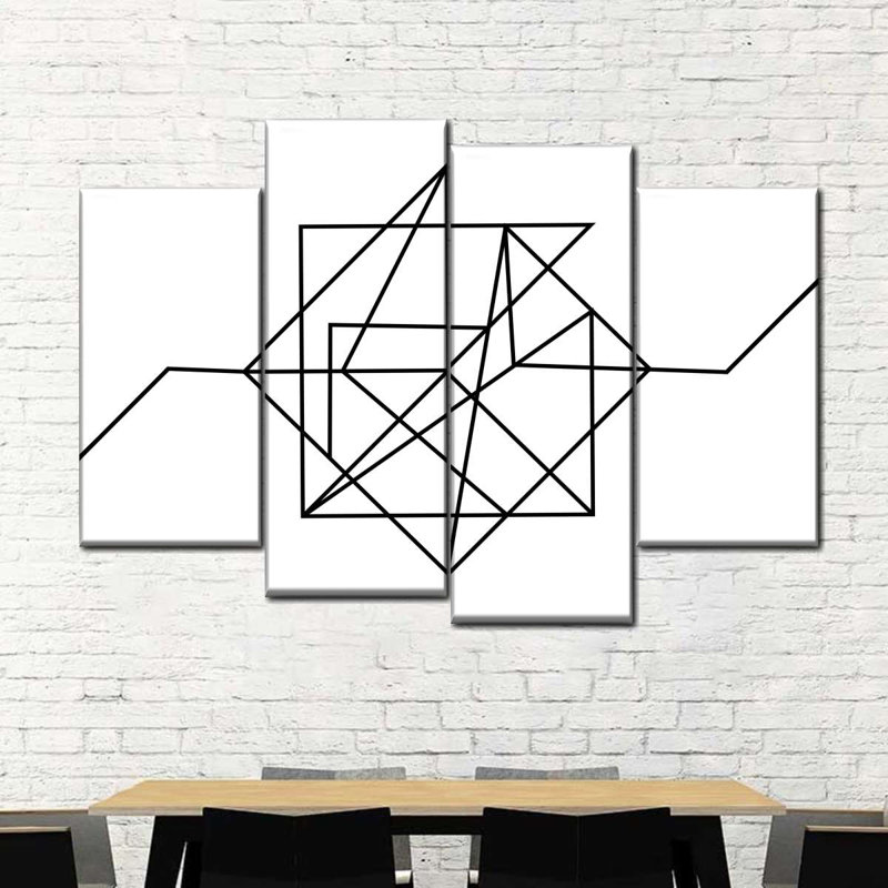 Impression sur toile géométrique Minimalist, H 36 po x l 22 po x P 1 po
