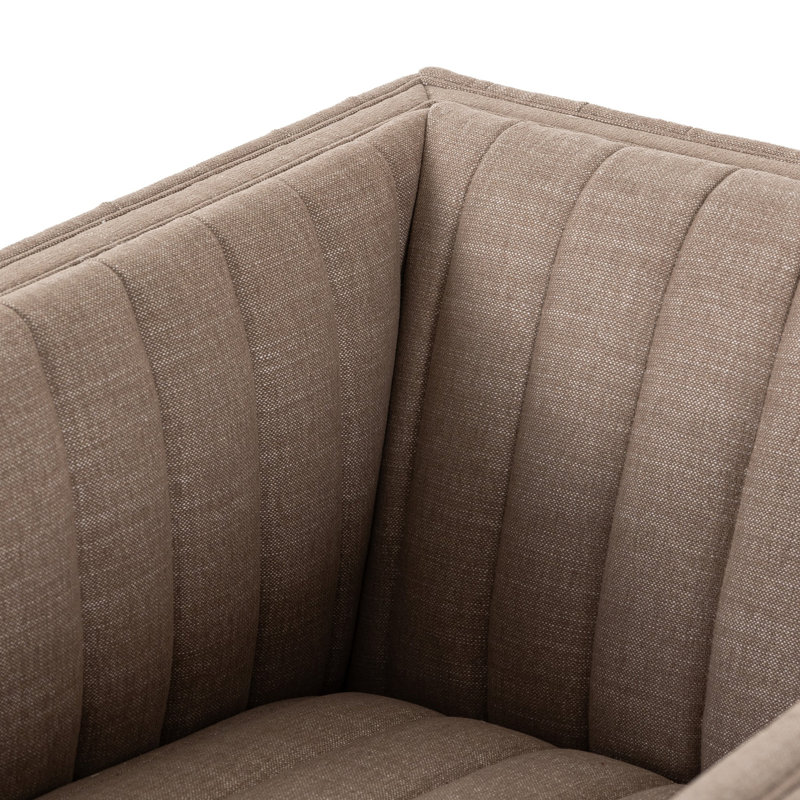 Augustine Swivel Armchair, Crypton Nomad Taupe Polyester Blend