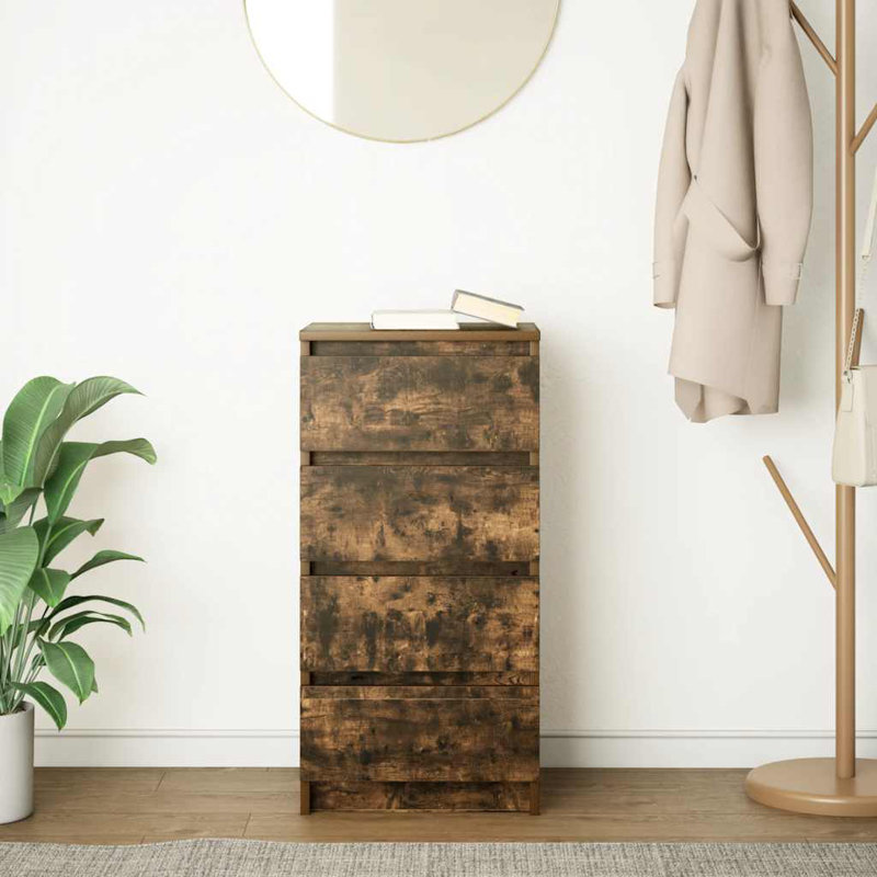 Sideboard 37.5X35x76 Cm Engineered Wood, Smoked Oak